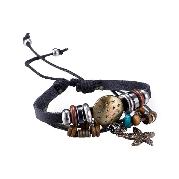 Yellow Chimes Bracelets for Men and Women Fashion Leather Bracelet for Men